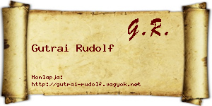 Gutrai Rudolf névjegykártya